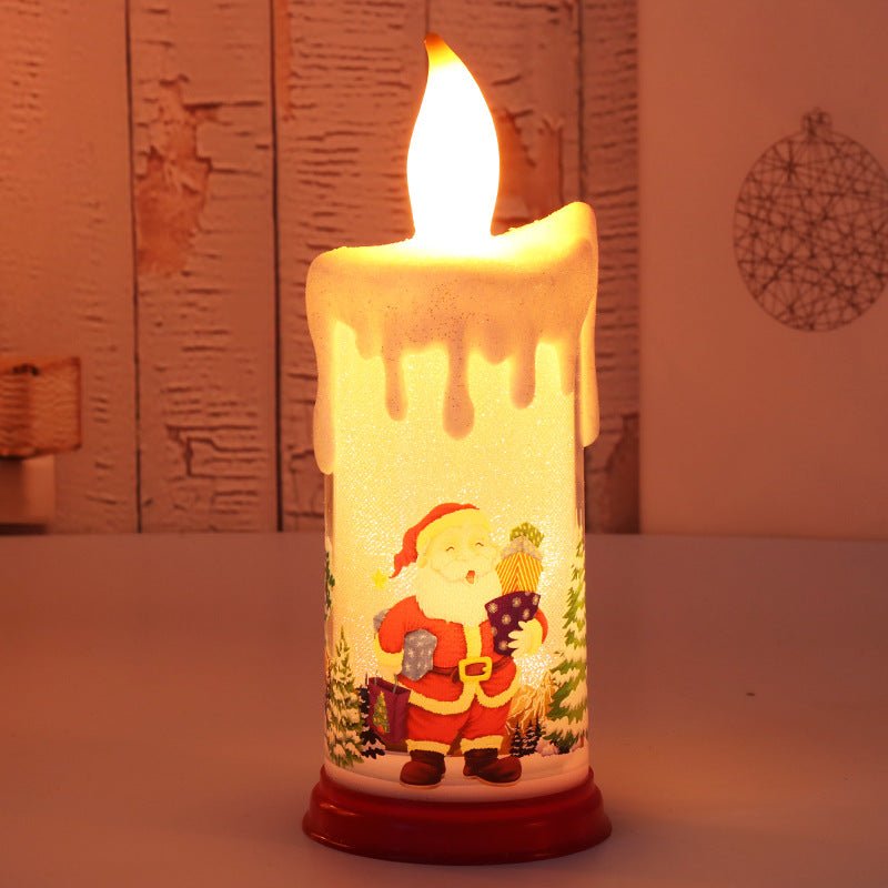 LED Christmas Candle Light – Santa & Snowman Simulation Flame Décor | Holiday Night Light – Type B Santa Claus Candle for christmas (8 view)