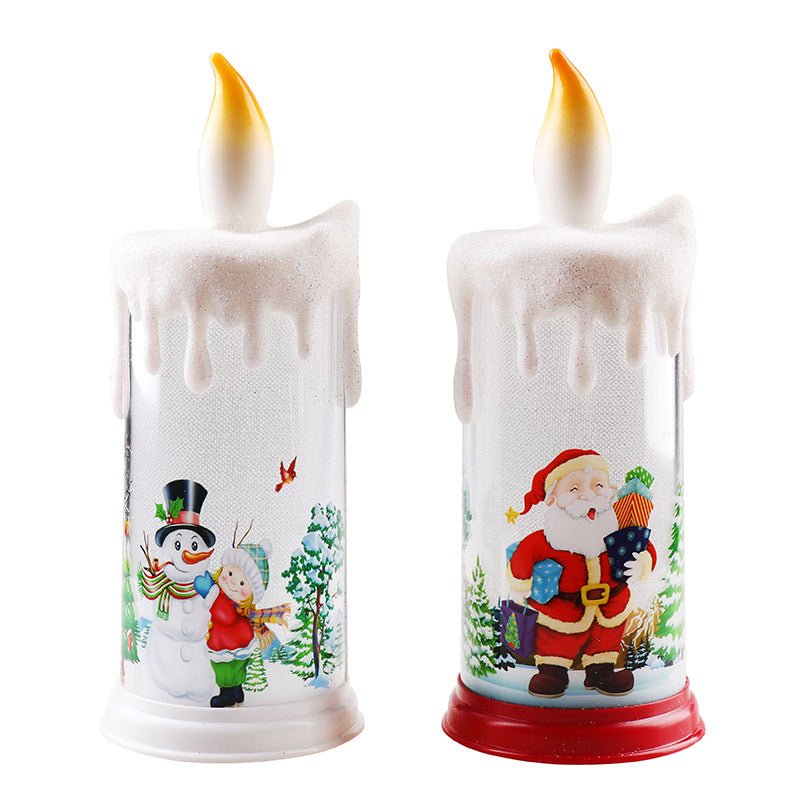 LED Christmas Candle Light – Santa & Snowman Simulation Flame Décor | Holiday Night Light – Type A Santa Claus Candle for christmas (5 view)