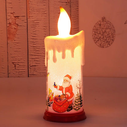 LED Christmas Candle Light – Santa & Snowman Simulation Flame Décor | Holiday Night Light – Type A Santa Claus Candle for christmas (6 view)