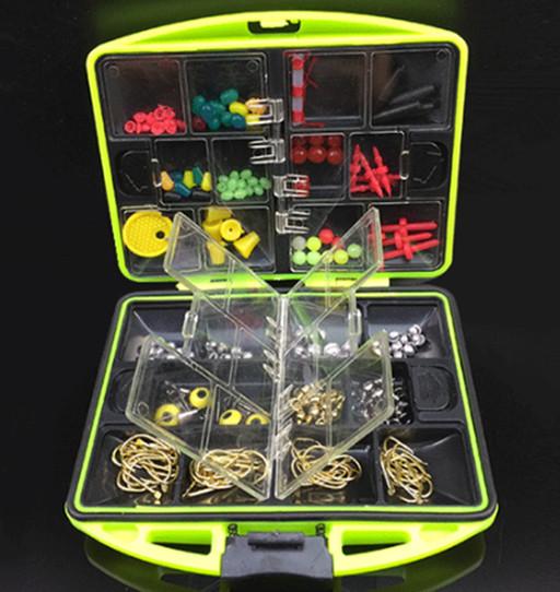 LEO 100 - Piece Fly Fishing Tackle Box (Hooks, Swivels) – green Fishing Gear for 100pcs (1 view)