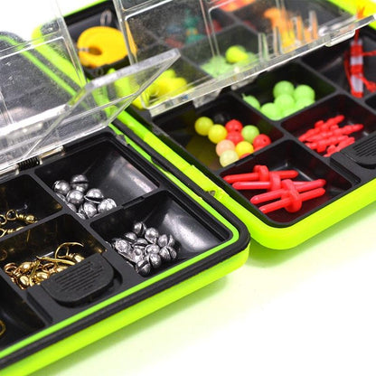 LEO 100 - Piece Fly Fishing Tackle Box (Hooks, Swivels) – green Fishing Gear for 100pcs (5 view)
