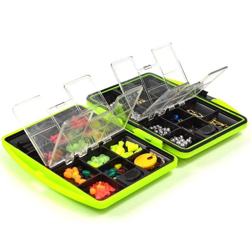 LEO 100 - Piece Fly Fishing Tackle Box (Hooks, Swivels) – green Fishing Gear for 100pcs (7 view)