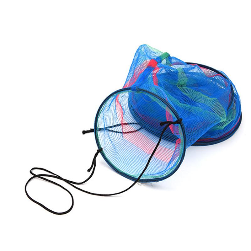 LEO Collapsible Fishing Net Basket – 3 - Layer Nylon Keep Net 65cm | Fish Holder & Trap – Multi Fishing Gear for Collapsible Net (5 view)
