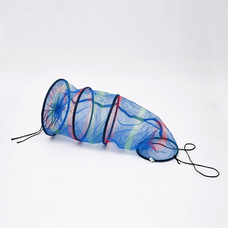 LEO Collapsible Fishing Net Basket – 3 - Layer Nylon Keep Net 65cm | Fish Holder & Trap – Multi Fishing Gear for Collapsible Net (4 view)