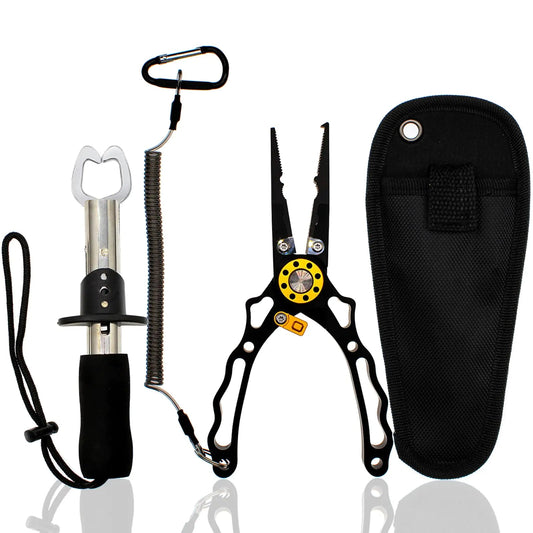 Lfemro Fishing Tool Set – Fish Lip Gripper & Multi-Function Pliers with Lanyards | Saltwater & Freshwater Gear – n/a Fishing Gear by SbrTnHomes