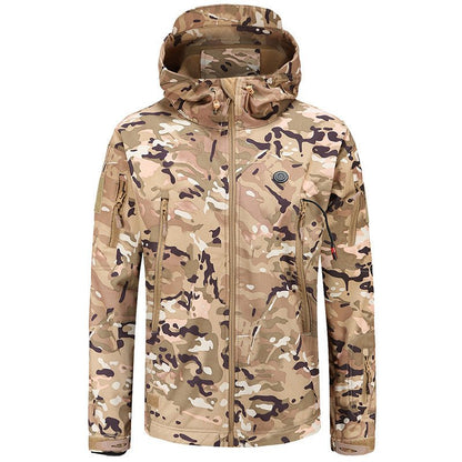 LITEGUEST Heated Camouflage Jacket Built for Outdoor in Cold Weather – Khaki Camouflage Jacket for Apparel (4 view)