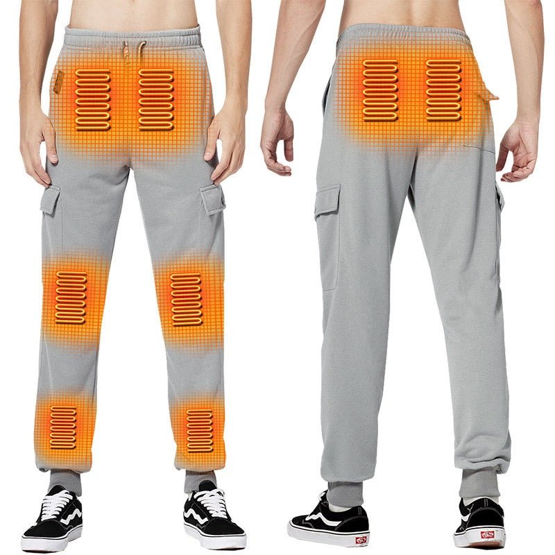 LITEGUEST™ Heated Cargo Multi - Pocket Pants for Outdoor Activities – Gray Pants for Apparel (4 view)