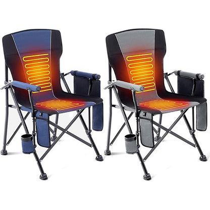 LITEGUEST™ Heated Folding Chair – Portable Warmth for Camping & Fishing – Navy Furniture for camping (3 view)