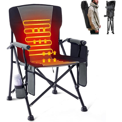 LITEGUEST™ Heated Folding Chair – Portable Warmth for Camping & Fishing – Black Furniture for camping (4 view)