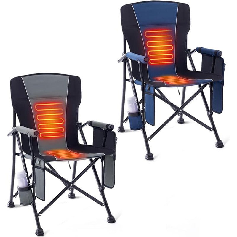 LITEGUEST™ Heated Folding Chair – Portable Warmth for Camping & Fishing – Navy Furniture for camping (2 view)