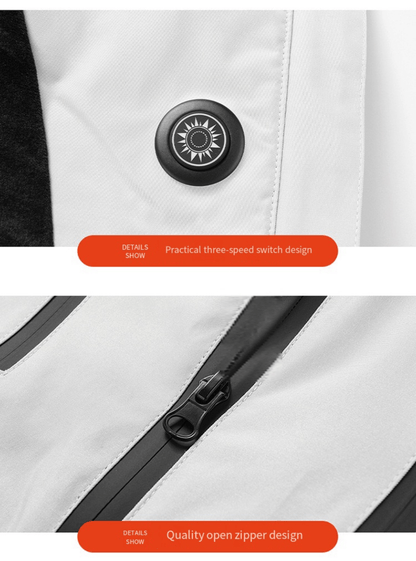 LITEGUEST™ Heated Jacket – 5 - Zone USB - Powered Outdoor Hiking Coat – Black Jacket for Apparel (13 view)