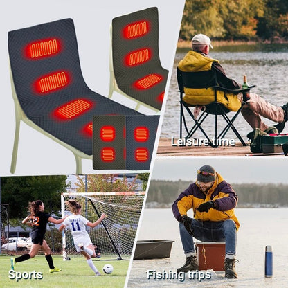 LITEGUEST™ Heated Seat Cushion – Portable Warmth for Outdoor Use – Long Cushion for camping gear (3 view)