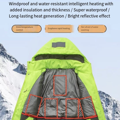 LITEGUEST Smart Heated Reflective Work Jacket for Outdoor Duty – Orange Jacket for Apparel (6 view)