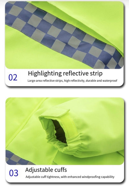 LITEGUEST Smart Heated Reflective Work Jacket for Outdoor Duty – Orange Jacket for Apparel (9 view)