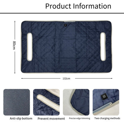 LITEGUEST USB Heated Golf Cart Seat Cushion Winter Warmth Essential – Black Blanket for heated gear (8 view)