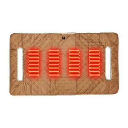 LITEGUEST USB Heated Golf Cart Seat Cushion Winter Warmth Essential – Brown Blanket for heated gear (4 view)