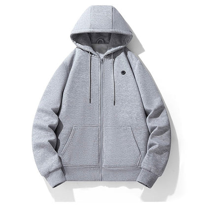 LITEGUEST USB Heated Hoodie 5 - Zone Heated Zip - up Hooded Sweatshirt – Gray Sweater for Apparel (5 view)