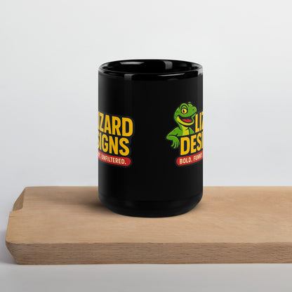 Lizard Designs Black Glossy Mug – 11 oz Mug by SbrTnHomes