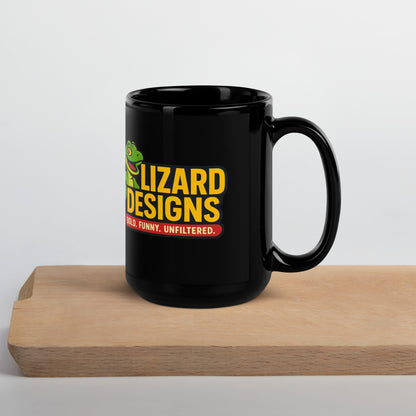 Lizard Designs Black Glossy Mug – 15 oz Mug by SbrTnHomes