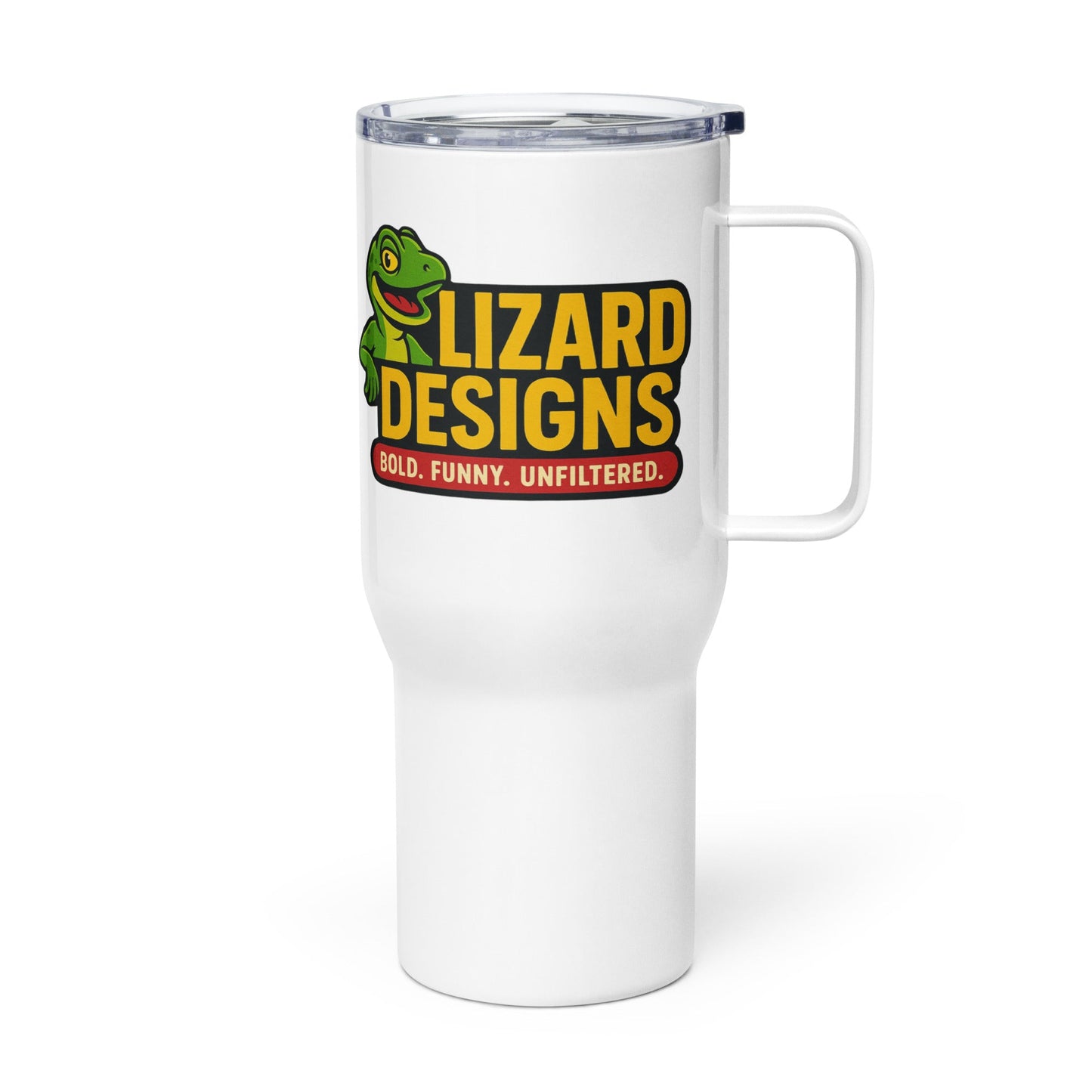 Lizard Designs Travel mug with a handle I RM Outpost – 25 oz Mug for Custom Mugs (2 view)