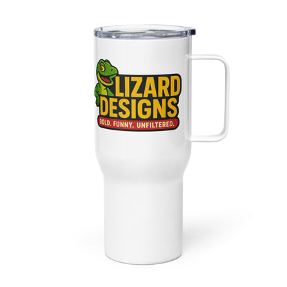 Lizard Designs Travel mug with a handle I RM Outpost – 25 oz Mug for Custom Mugs (2 view)