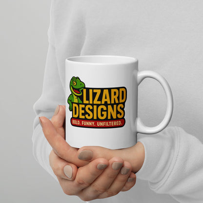 Lizard Designs White glossy mug – 11 oz Mug for Lizard Designs (3 view)