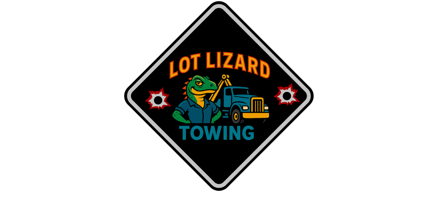 Lot Lizard Towing Hat | Funny Road Sign Cap for Truckers – Black Hats for casual trucker (2 view)