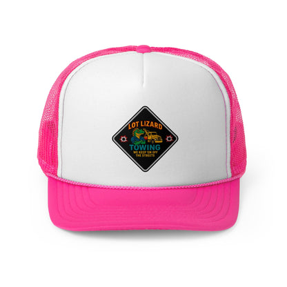 Lot Lizard Towing Hat – We Keep'em off the streets | Funny Road Sign Cap for Truckers – Pink Hats for casual trucker (12 view)