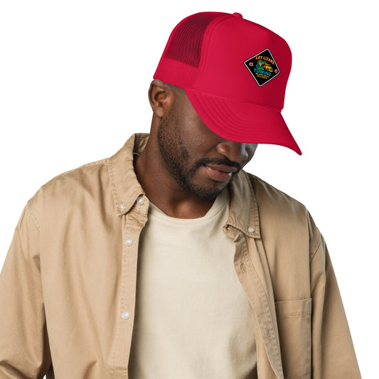 Lot Lizard Towing Trucker Hat – We Keep'em off the Streets | Dark Hauler Edition – Red Hats for [design name] (2 view)