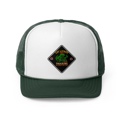 Lot Lizard Trucker Hat – We handle any Load | Funny Road Sign Cap for Truckers – Dark Green Hats for casual trucker (3 view)