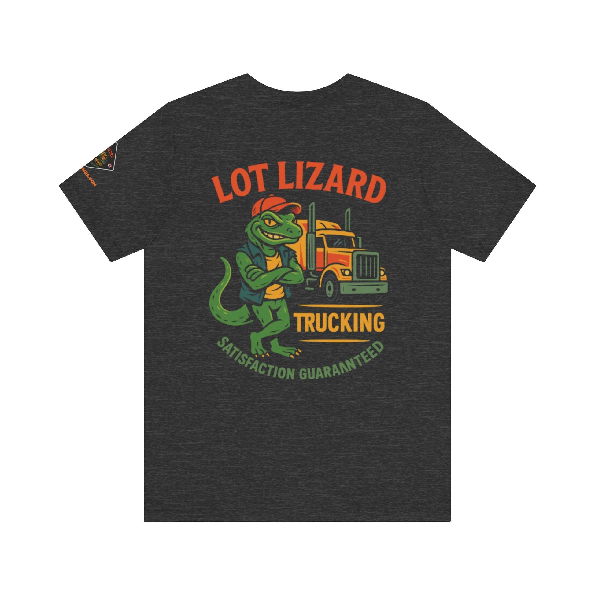 Lot Lizard Trucking Tee – Satisfaction Guaranteed | Funny Trucker Shirt – Black T-Shirt for Casual Everyday Wear (11 view)