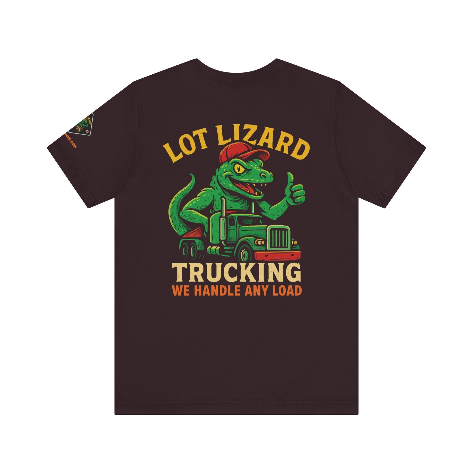 Lot Lizard Trucking Tee – We Handle Any Load with Style | Funny Trucker Shirt – Heather Cardinal T-Shirt for Best Sellers (12 view)