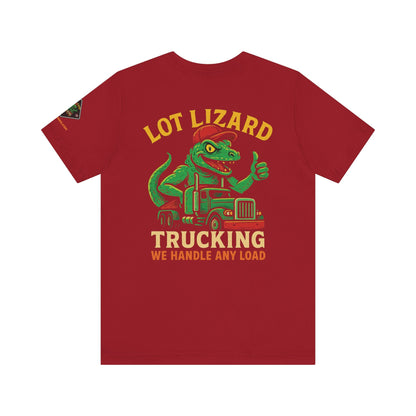 Lot Lizard Trucking Tee – We Handle Any Load with Style | Funny Trucker Shirt – Canvas Red T-Shirt for Best Sellers (47 view)