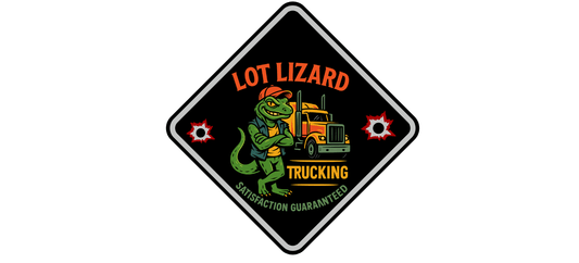 Lot Lizard Trucking Trucker Hat - Satisfaction Guaranteed | Funny Road Sign Cap for Truckers – Black Hats for casual trucker (2 view)