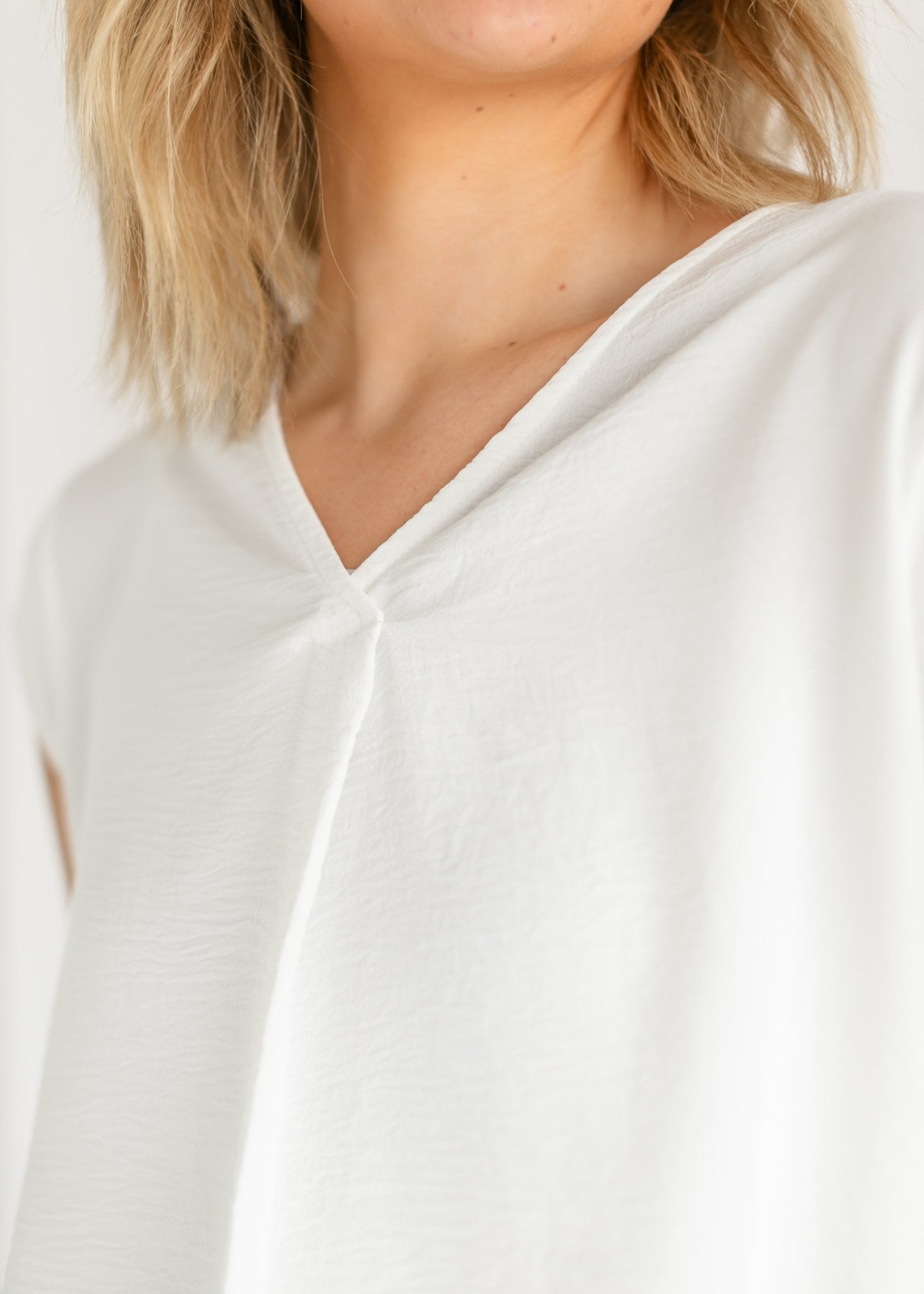Madison V - neck Short Sleeve Flowy Top – XS IC Tops for glow - up collection (7 view)