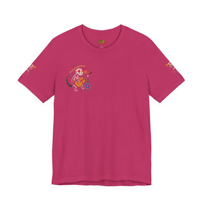 Mariachi Lizard Skeleton Tee – Day of the Dead Vibes | Halloween Graphic Shirt – Oxblood Black T-Shirt for artsy apparel (58 view)