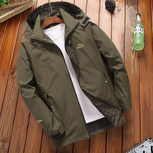 Men’s Outdoor Mountaineering Jacket – Waterproof, Windproof & Breathable | Hiking & Camping Gear – Male Army Green Coats & Jackets for Apparel and Accessories (2 view)