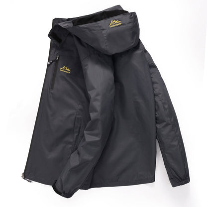 Men’s Outdoor Mountaineering Jacket – Waterproof, Windproof & Breathable | Hiking & Camping Gear – Male black Coats & Jackets for Apparel and Accessories (3 view)