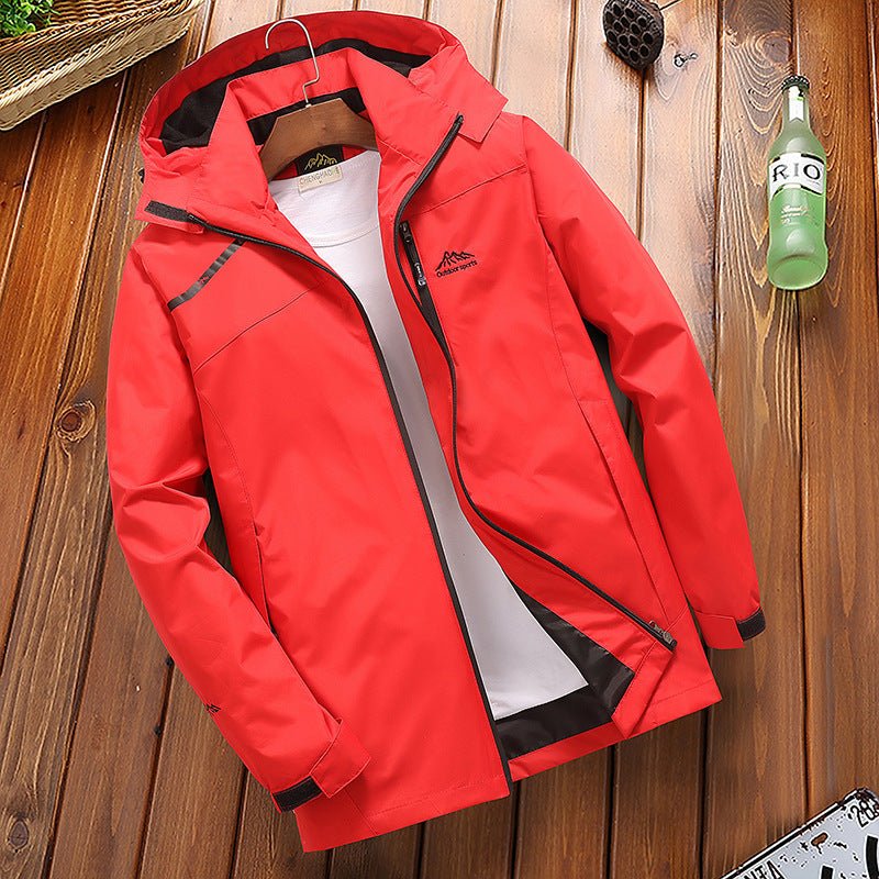 Men’s Outdoor Mountaineering Jacket – Waterproof, Windproof & Breathable | Hiking & Camping Gear – Male red Coats & Jackets for Apparel and Accessories (6 view)