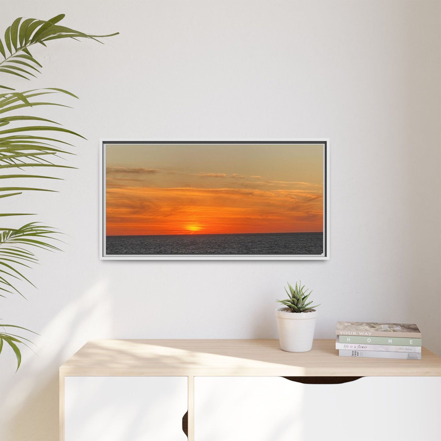 Molten Sunset Over Ocean Canvas Print – Fiery Horizon Photography | Bold Coastal Wall Art – 18″ x 12″ (Horizontal) Canvas for Art for Decor (130 view)