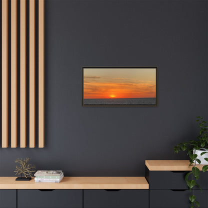 Molten Sunset Over Ocean Canvas Print – Fiery Horizon Photography | Bold Coastal Wall Art – 60" x 40" (Horizontal) Canvas for Art for Decor (128 view)
