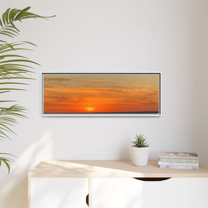 Molten Sunset Over Ocean Canvas Print – Fiery Horizon Photography | Bold Coastal Wall Art – 60" x 40" (Horizontal) Canvas for Art for Decor (88 view)