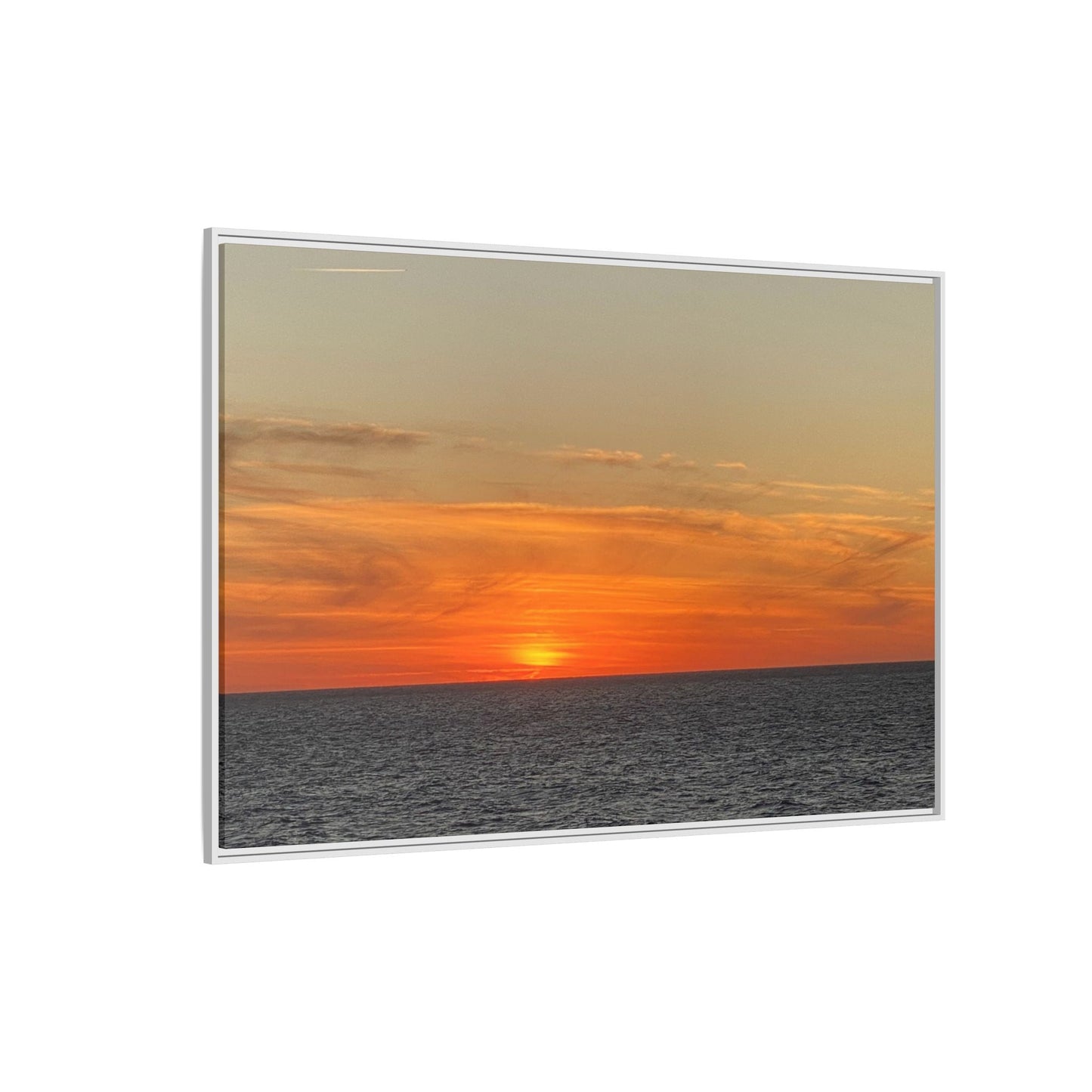 Molten Sunset Over Ocean Canvas Print – Fiery Horizon Photography | Bold Coastal Wall Art – 18″ x 12″ (Horizontal) Canvas for Art for Decor (138 view)