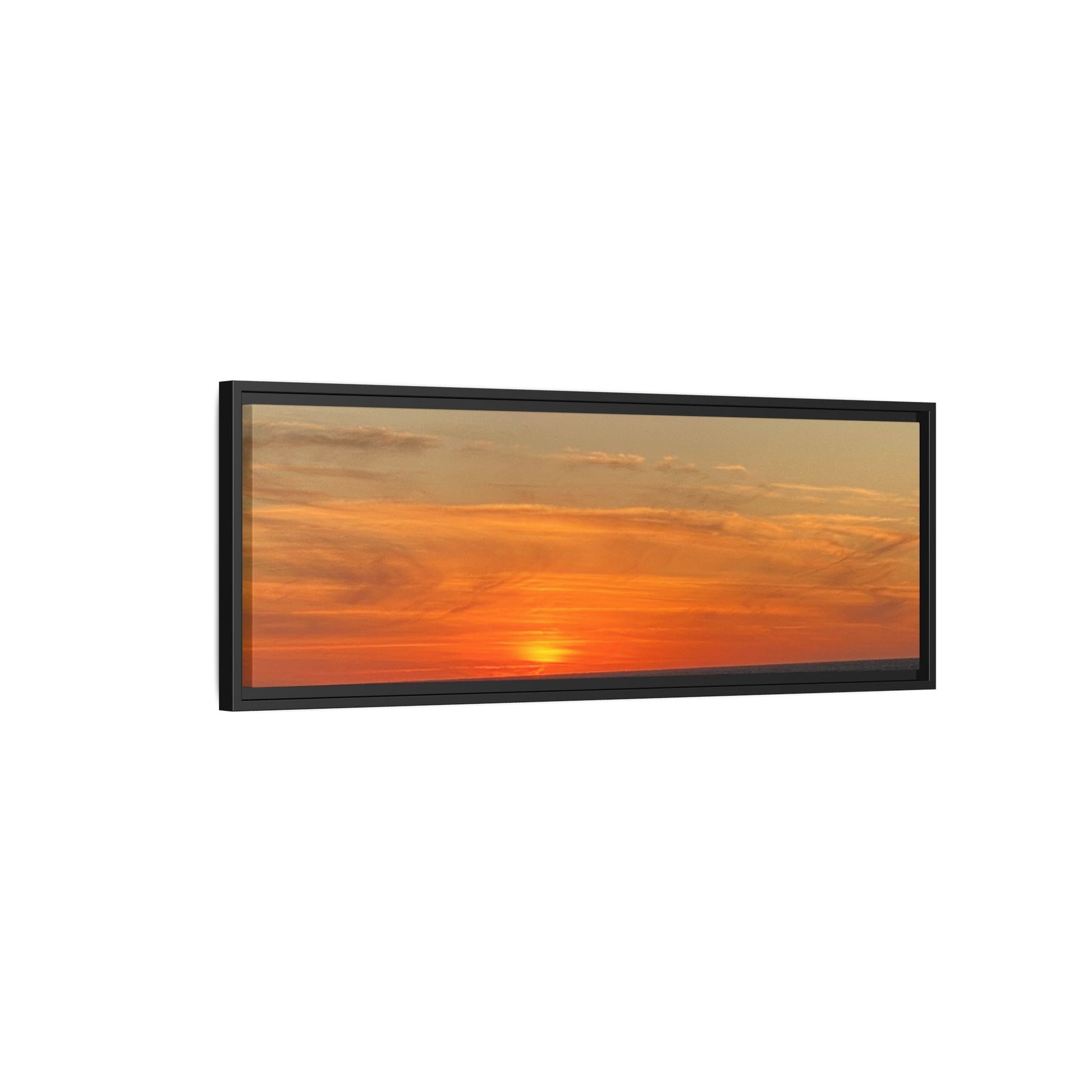 Molten Sunset Over Ocean Canvas Print – Fiery Horizon Photography | Bold Coastal Wall Art – 60" x 40" (Horizontal) Canvas for Art for Decor (81 view)