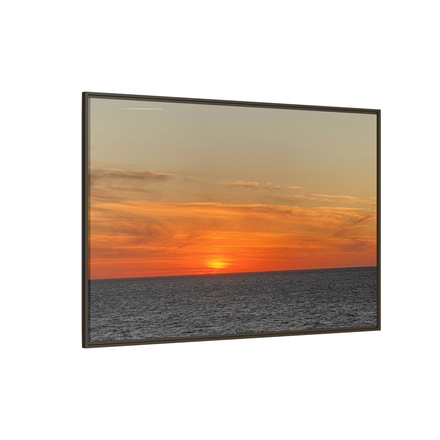 Molten Sunset Over Ocean Canvas Print – Fiery Horizon Photography | Bold Coastal Wall Art – 18″ x 12″ (Horizontal) Canvas for Art for Decor (135 view)