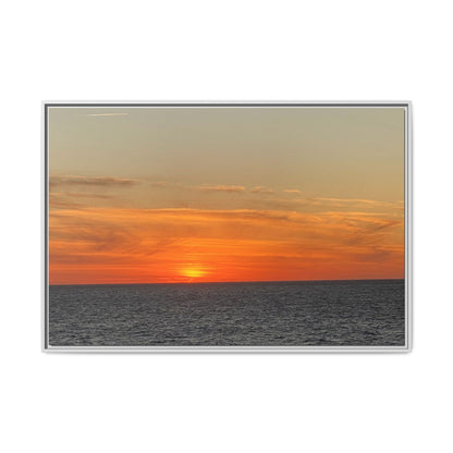 Molten Sunset Over Ocean Canvas Print – Fiery Horizon Photography | Bold Coastal Wall Art – 48″ x 32″ (Horizontal) Canvas for Art for Decor (9 view)