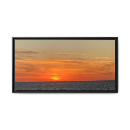 Molten Sunset Over Ocean Canvas Print – Fiery Horizon Photography | Bold Coastal Wall Art – 32" x 16" (Horizontal) Canvas for Art for Decor (30 view)
