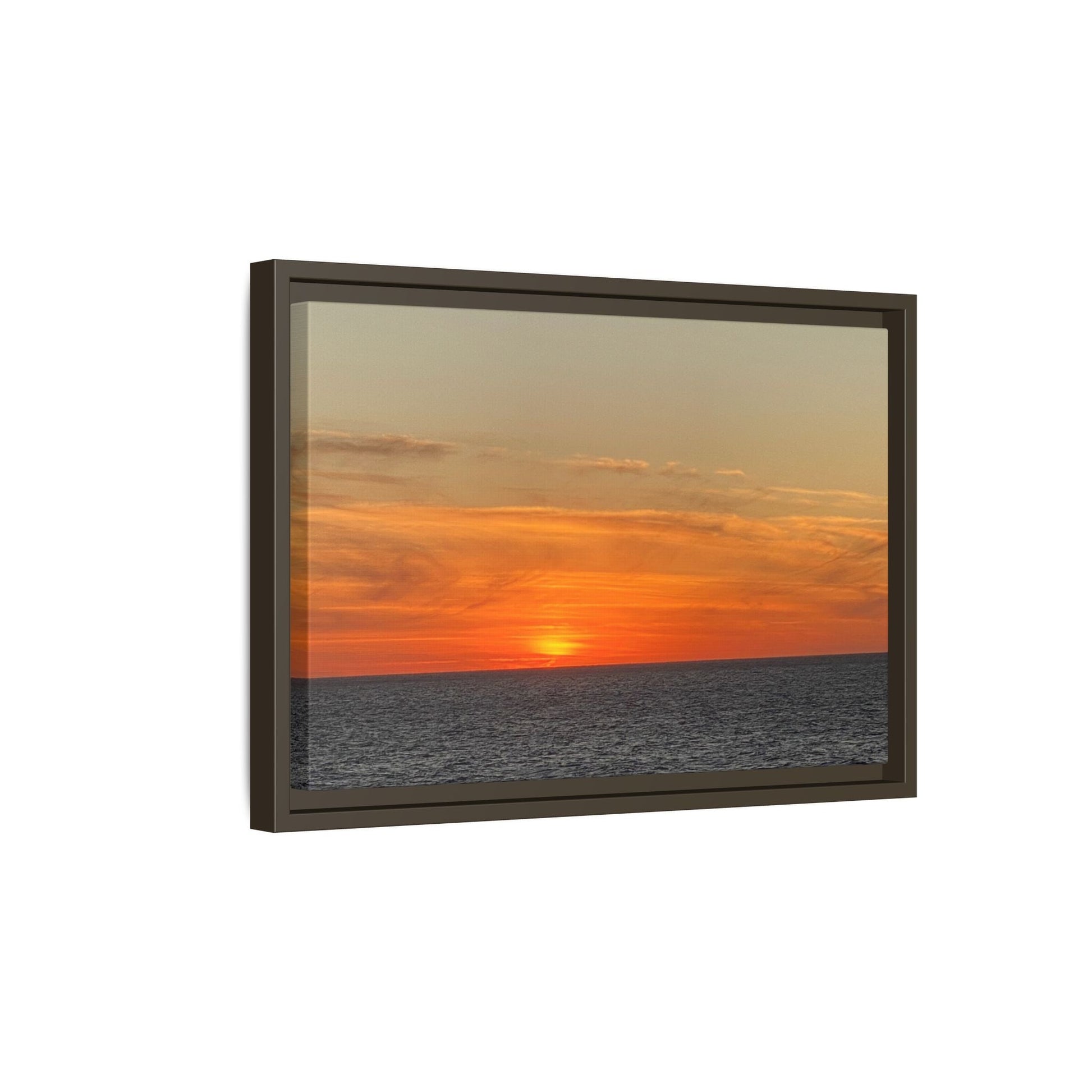 Molten Sunset Over Ocean Canvas Print – Fiery Horizon Photography | Bold Coastal Wall Art – 60" x 40" (Horizontal) Canvas for Art for Decor (66 view)