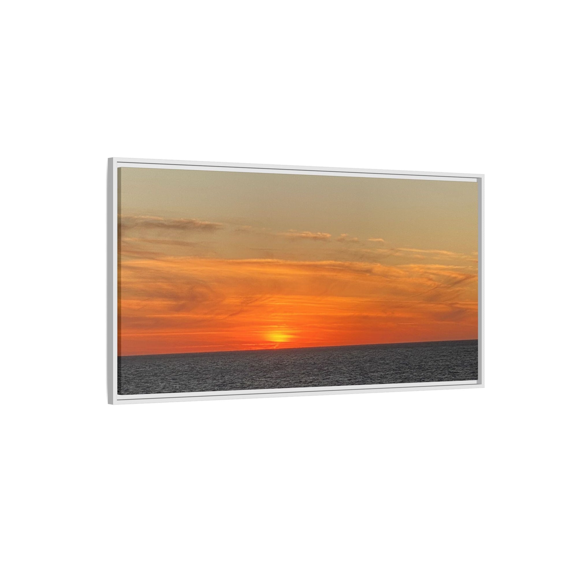 Molten Sunset Over Ocean Canvas Print – Fiery Horizon Photography | Bold Coastal Wall Art – 60" x 40" (Horizontal) Canvas for Art for Decor (105 view)