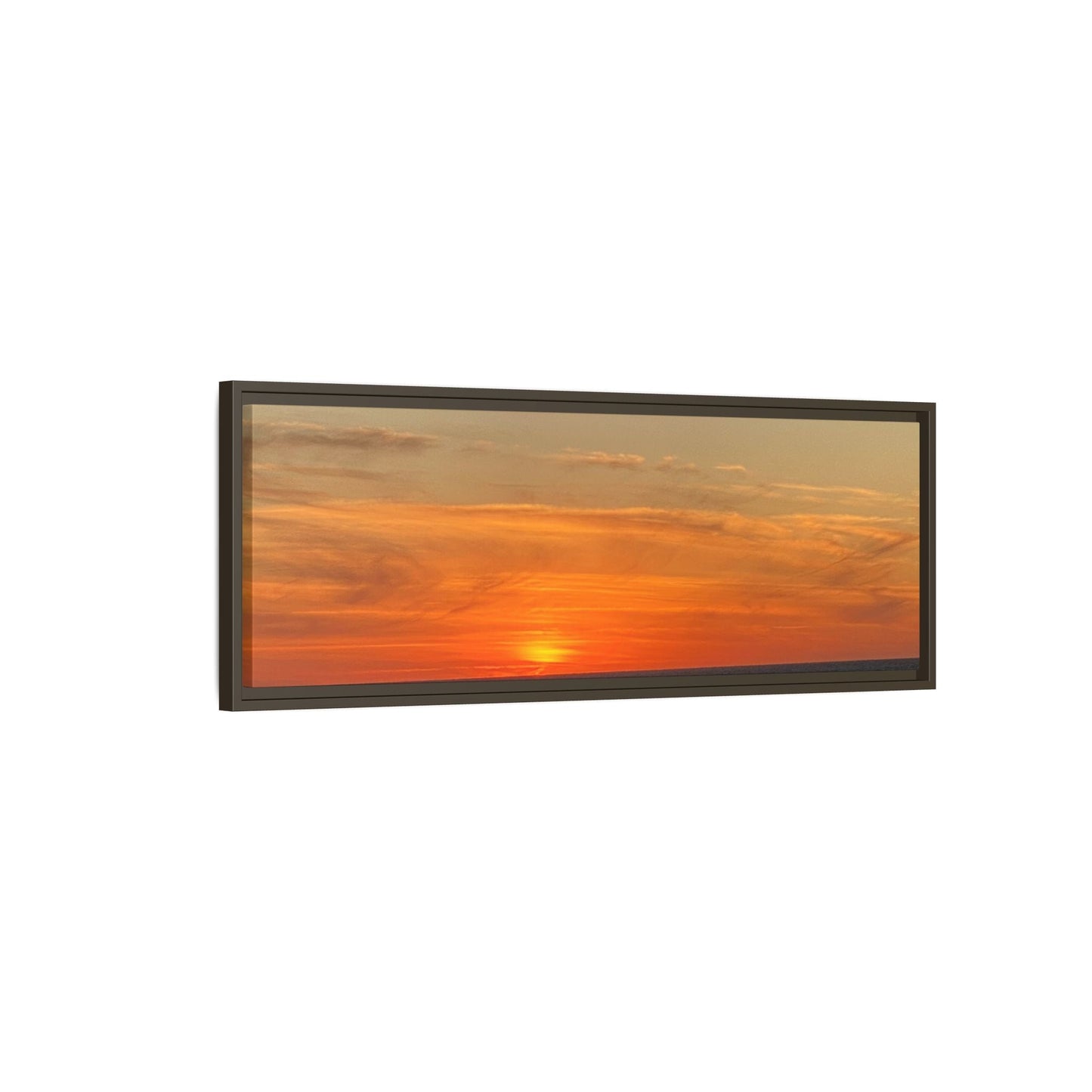 Molten Sunset Over Ocean Canvas Print – Fiery Horizon Photography | Bold Coastal Wall Art – 60" x 40" (Horizontal) Canvas by Printify